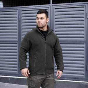 Толстовка флісова Pobedov Voin хакі 