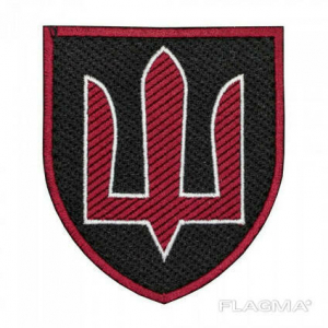 Шеврош ЗСУ "Тризуб" червоний/чорний