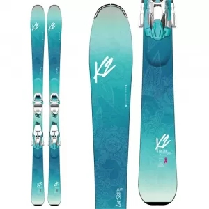 Гірські лижі б/в K2 Luv 75 Women's Skis, розм 142, блакитний/білий 