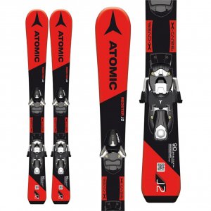 Гірські лижі б/в Atomic Redster J2 90 Junior Skis + C 5 SR Bindings 2019 червоний/чорний