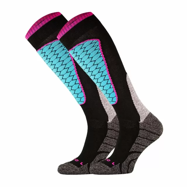 Термошкарпетки лижні COMODO SKI SOCKS PERFORMANCE SKI 1 35-38 чорний/бірюзовий
