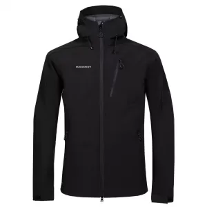 Куртка спортивна SoftShell демі чоловіча Mammut, туристична, чорна