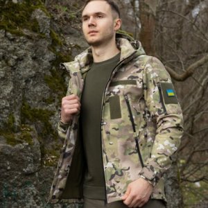 Куртка чоловіча тактична Pobedov Jacket “Motive” мультикам з липучками