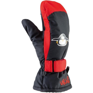 Гірськолижні рукавички VIKING Pingvi 5 (10,3 см), 4 (10 см), чорний/червоний