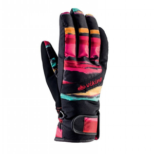 Гірськолижні рукавички Viking Gloves XS (15-17 см) чорний/рожевий