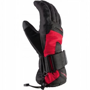 Сноубордичні рукавички VikingTrex XS (15-17см) чорний/червоний