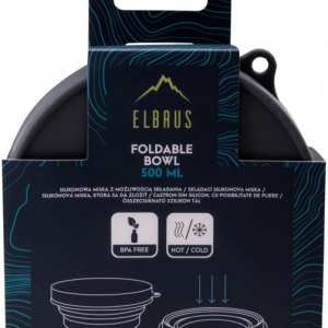 Чаша туристична складана Elbrus 500 мл (FOLDBOWL500), сірий